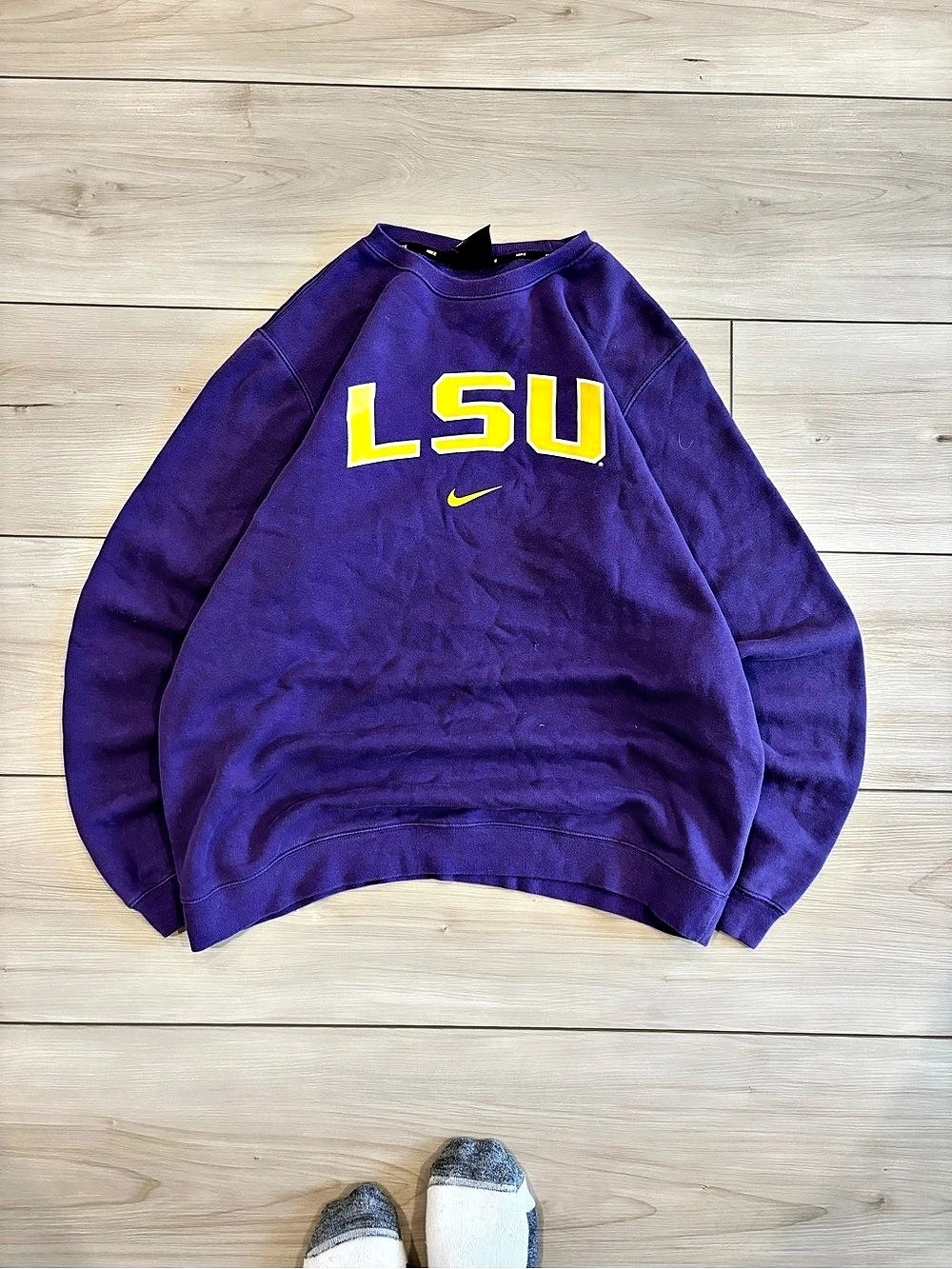 Nike Y2K LSU Tigers College Men’s Pullover Crewneck Sweatshirt Size Large